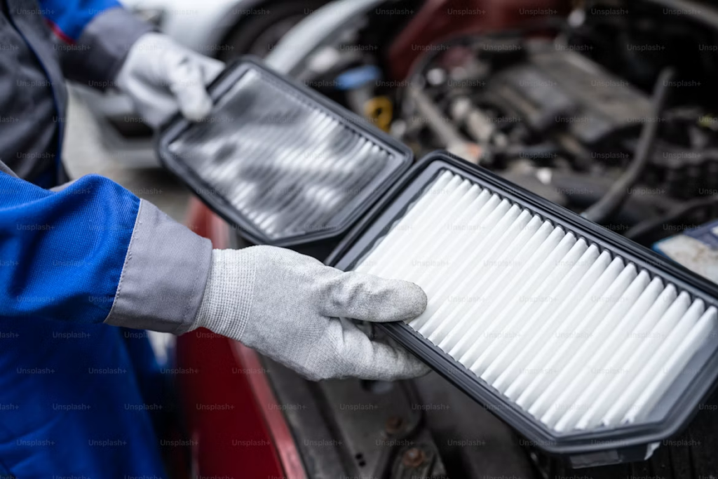 What Does Car Service Include: Replacing dirty air filter.