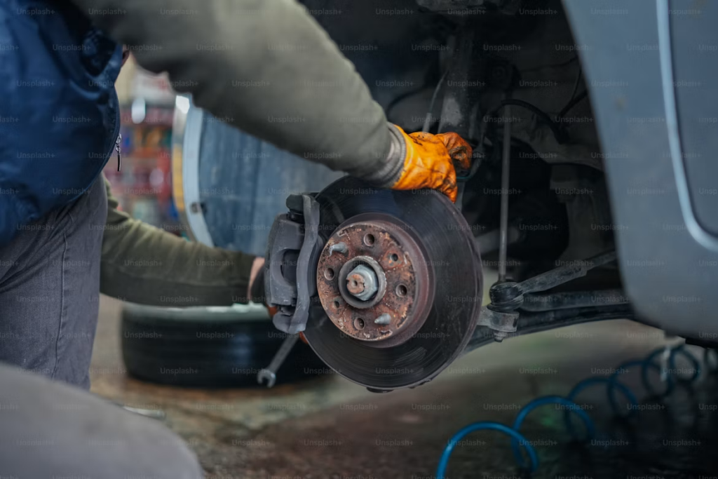 What Does Car Service Include: Brake disc caliper inspection.