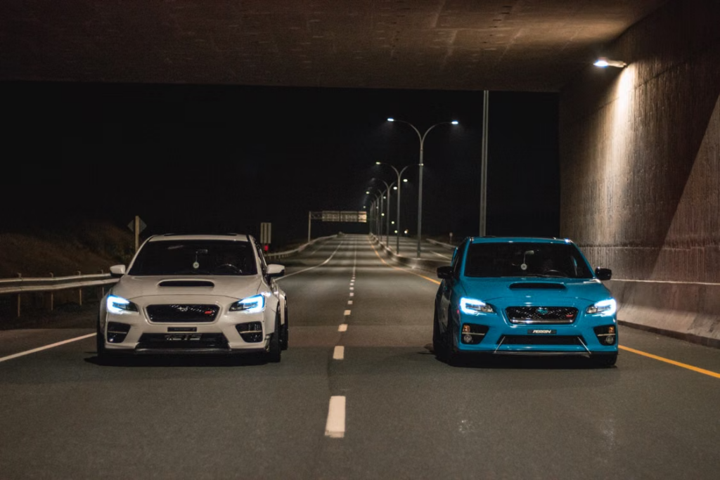 DIY Car Maintenance: Headlights at night.
