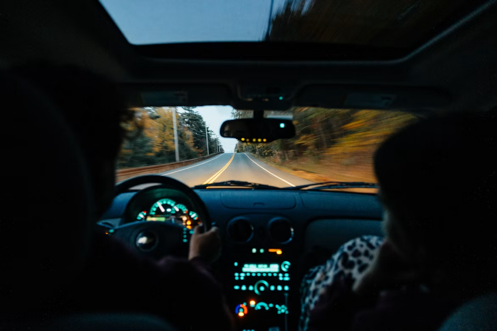 How often should you service your car: driving at dusk.