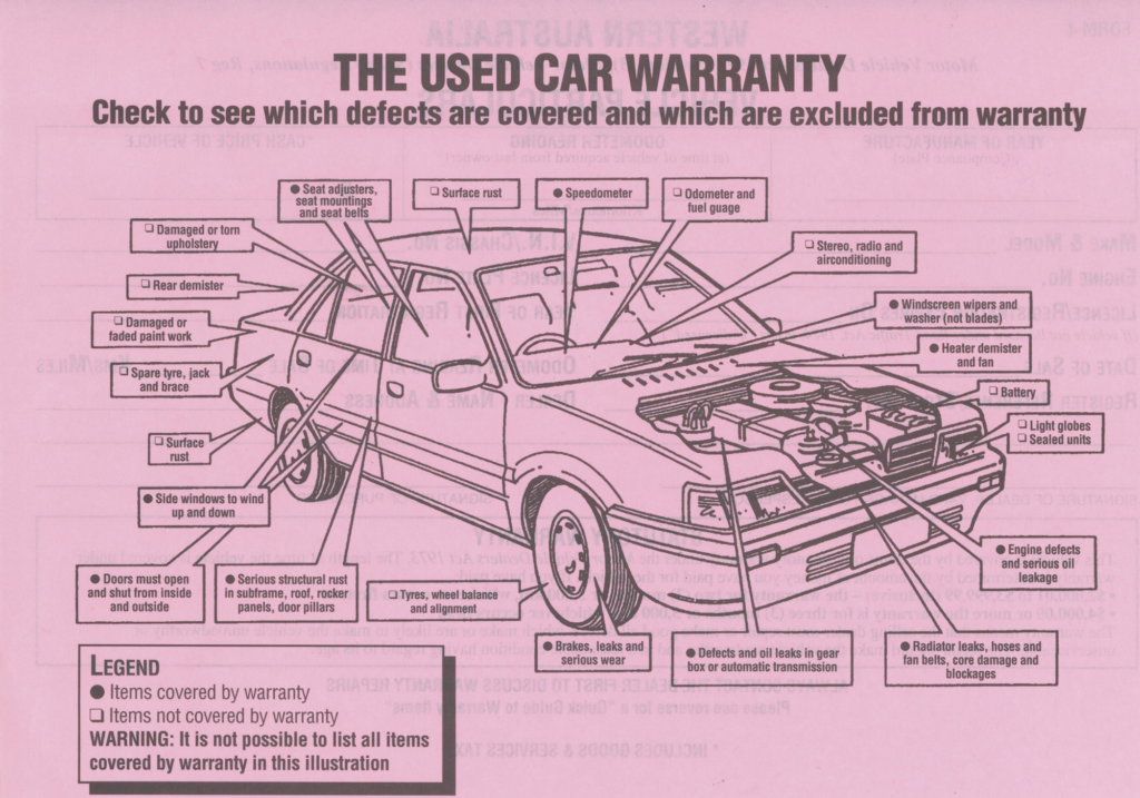 How often should you service your car: used car warranty diagram.