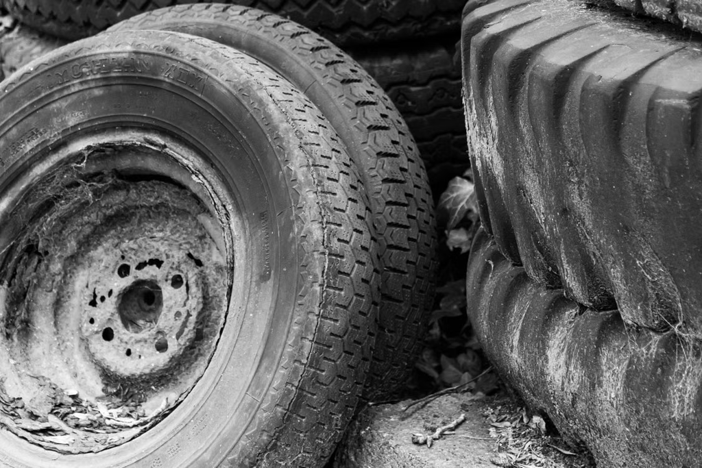 DIY Car Maintenance: Old worn tyres.