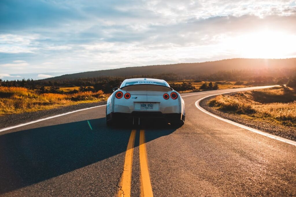 Car Maintenance Plans: a sports car with a nature background.